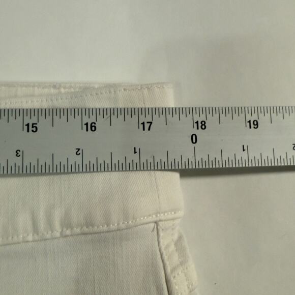 Spanx 1X Seamed Front Wide Leg Jeans Stretch High Rise Core Shaping Ecru White - Picture 9 of 12